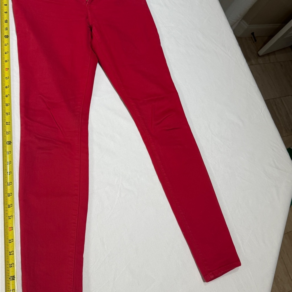 7 For All Mankind Red Skinny Jeans